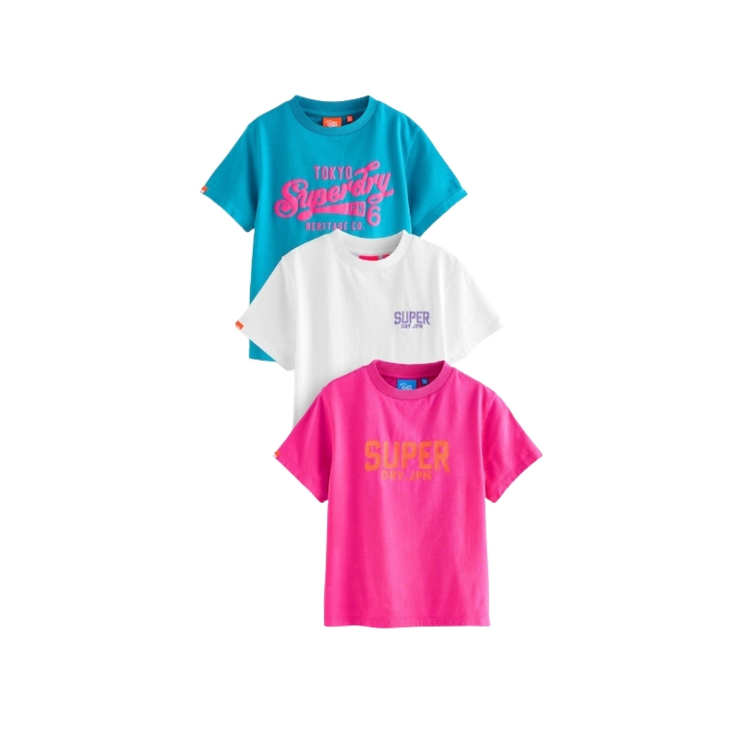 Girls Short Sleeve T-shirt-Pack Of 3